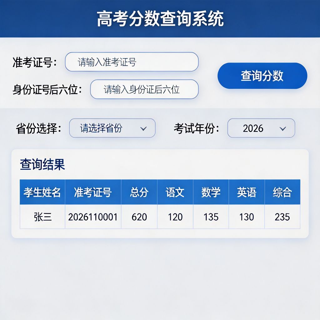 高考分数查询系统