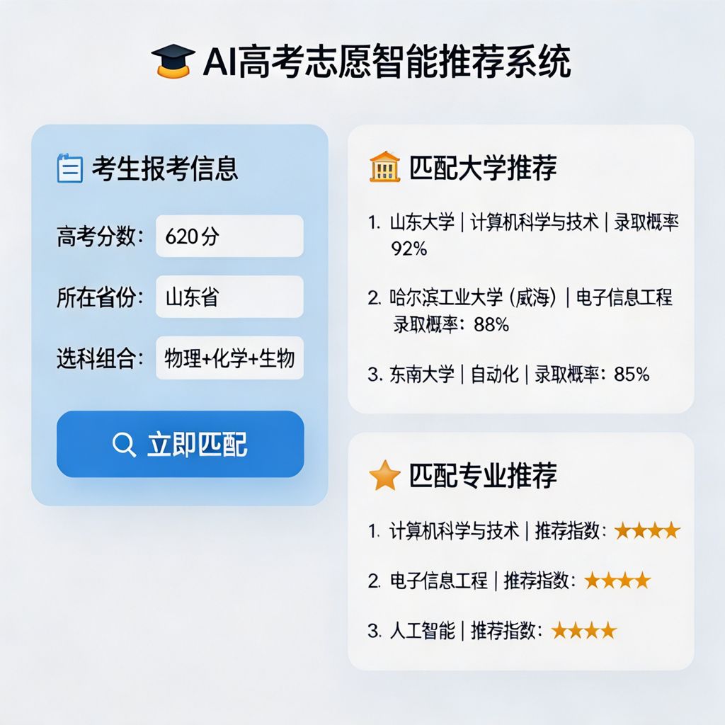 AI高考志愿智能推荐系统